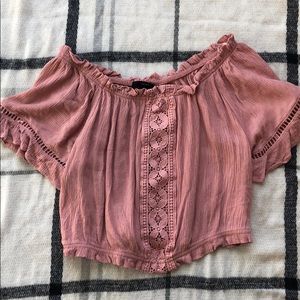 Off the shoulder crop top